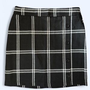 Black and White Mini Pencil Skirt for Work